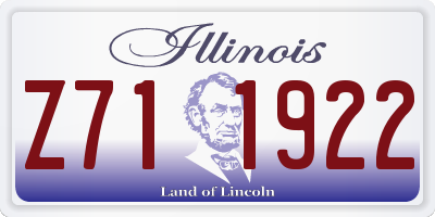 IL license plate Z711922