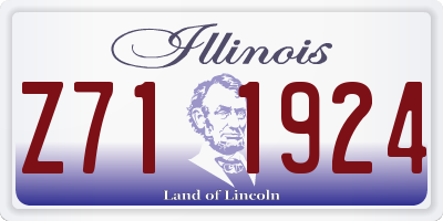 IL license plate Z711924