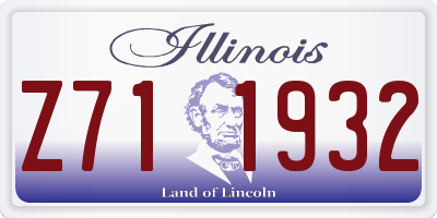IL license plate Z711932