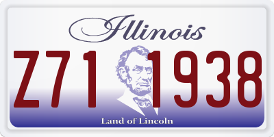 IL license plate Z711938
