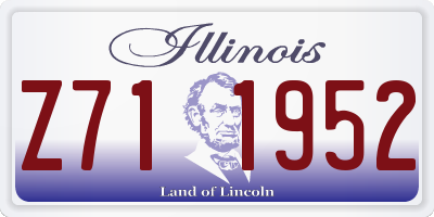 IL license plate Z711952
