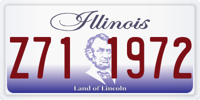 IL license plate Z711972
