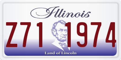 IL license plate Z711974