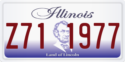 IL license plate Z711977
