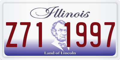 IL license plate Z711997