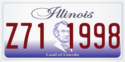 IL license plate Z711998