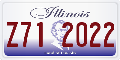 IL license plate Z712022