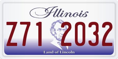 IL license plate Z712032