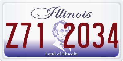 IL license plate Z712034