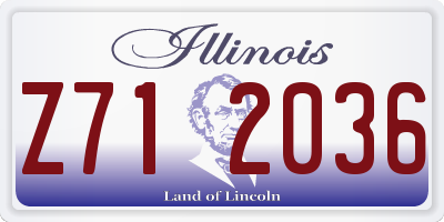 IL license plate Z712036