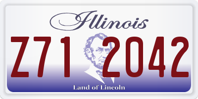 IL license plate Z712042