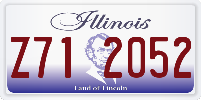 IL license plate Z712052