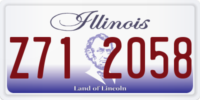 IL license plate Z712058
