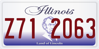 IL license plate Z712063