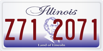IL license plate Z712071