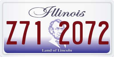 IL license plate Z712072