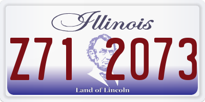 IL license plate Z712073