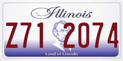 IL license plate Z712074