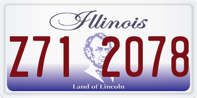 IL license plate Z712078