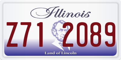 IL license plate Z712089
