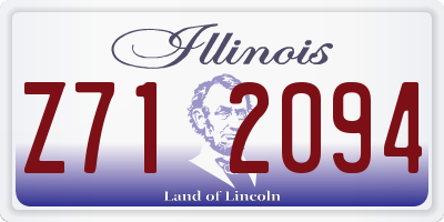 IL license plate Z712094