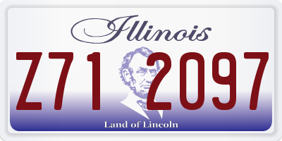 IL license plate Z712097