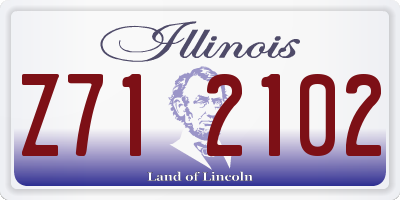 IL license plate Z712102
