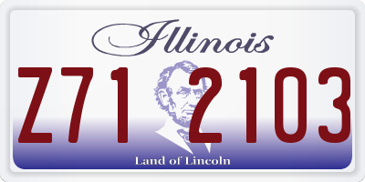 IL license plate Z712103