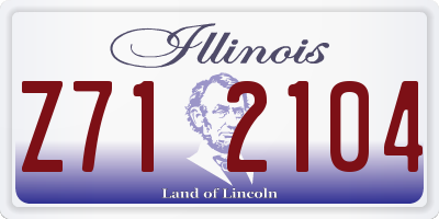 IL license plate Z712104