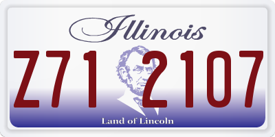 IL license plate Z712107