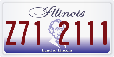 IL license plate Z712111