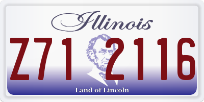 IL license plate Z712116