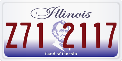 IL license plate Z712117