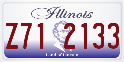 IL license plate Z712133
