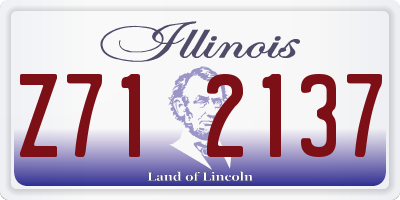 IL license plate Z712137