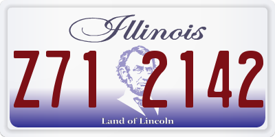 IL license plate Z712142