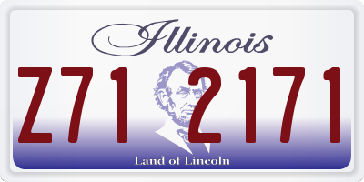 IL license plate Z712171