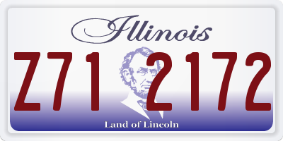 IL license plate Z712172