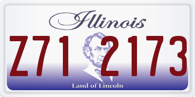 IL license plate Z712173