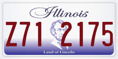 IL license plate Z712175
