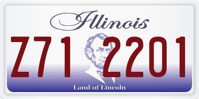 IL license plate Z712201