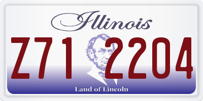 IL license plate Z712204