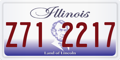IL license plate Z712217