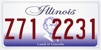 IL license plate Z712231