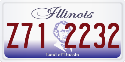 IL license plate Z712232