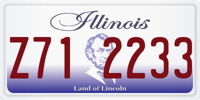 IL license plate Z712233