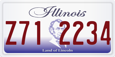 IL license plate Z712234