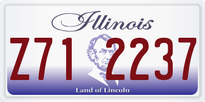 IL license plate Z712237
