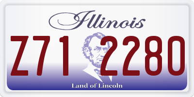 IL license plate Z712280