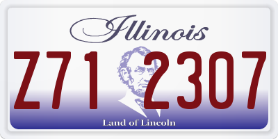 IL license plate Z712307